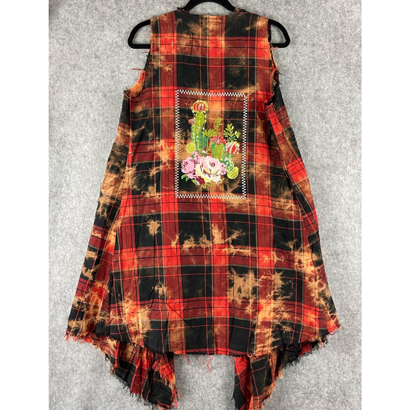 Savanna Jane Jackets & Blazers - Savannah Jane Duster Vest Womens Small Embroidered Southwestern Grunge Boho NEW
